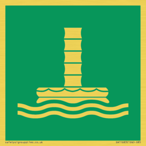 E055 safe condition marine evacuation chute